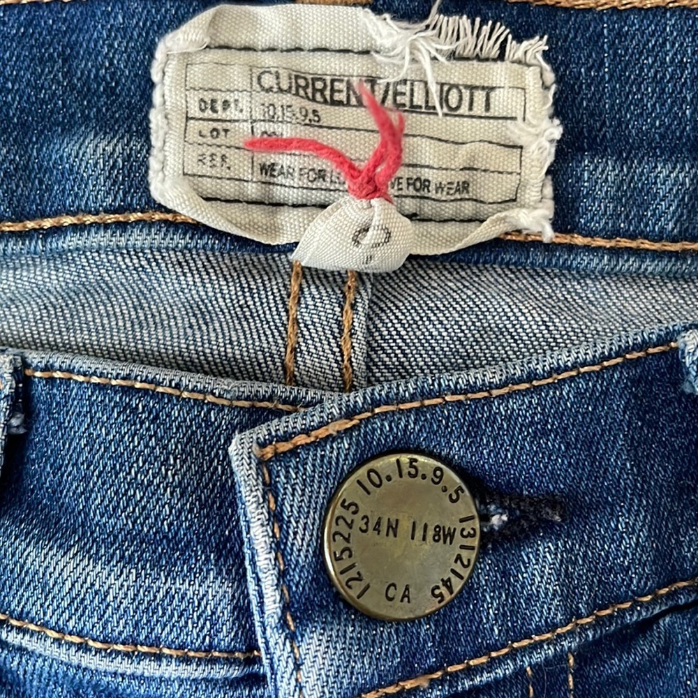 { Current/Elliott } - The Stiletto in Niagara Destroyed Jeans - Picture 3 of 4